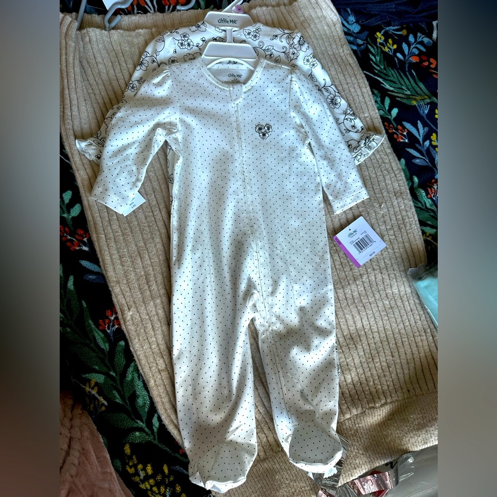 NWT Little Me Baby Footed Pajama Set 👶✨